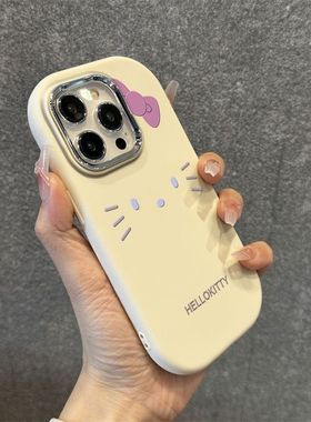 表情kt猫适用OPPPOreno12手机壳K11新款reno10/9/8卡通A97/a93s可爱a1活力版findx7闺蜜a58女A2m防摔reno5pro