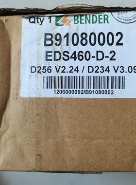 BENDER本德尔原装绝缘仪EDS-460-D-2 B91080002全新