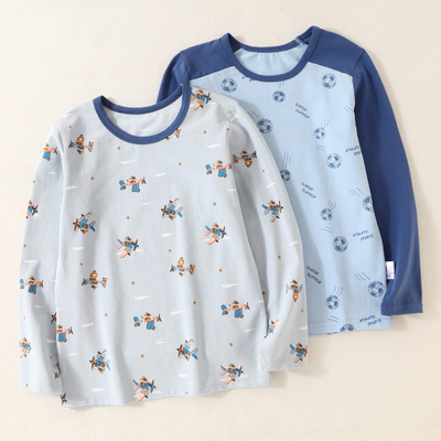 儿童秋衣全棉男童上衣打底