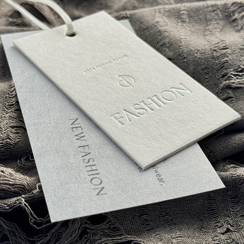 超厚木棉纸高端定制LOGO女装吊牌