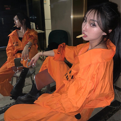 万圣节情侣款桔色囚犯服