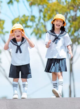 时刻准备着演出服儿童舞蹈服小孩子幼儿园毕业班服jk制服套装六一