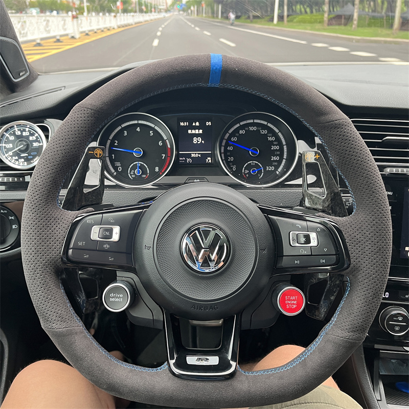大众高尔夫专车专用手缝方向盘套