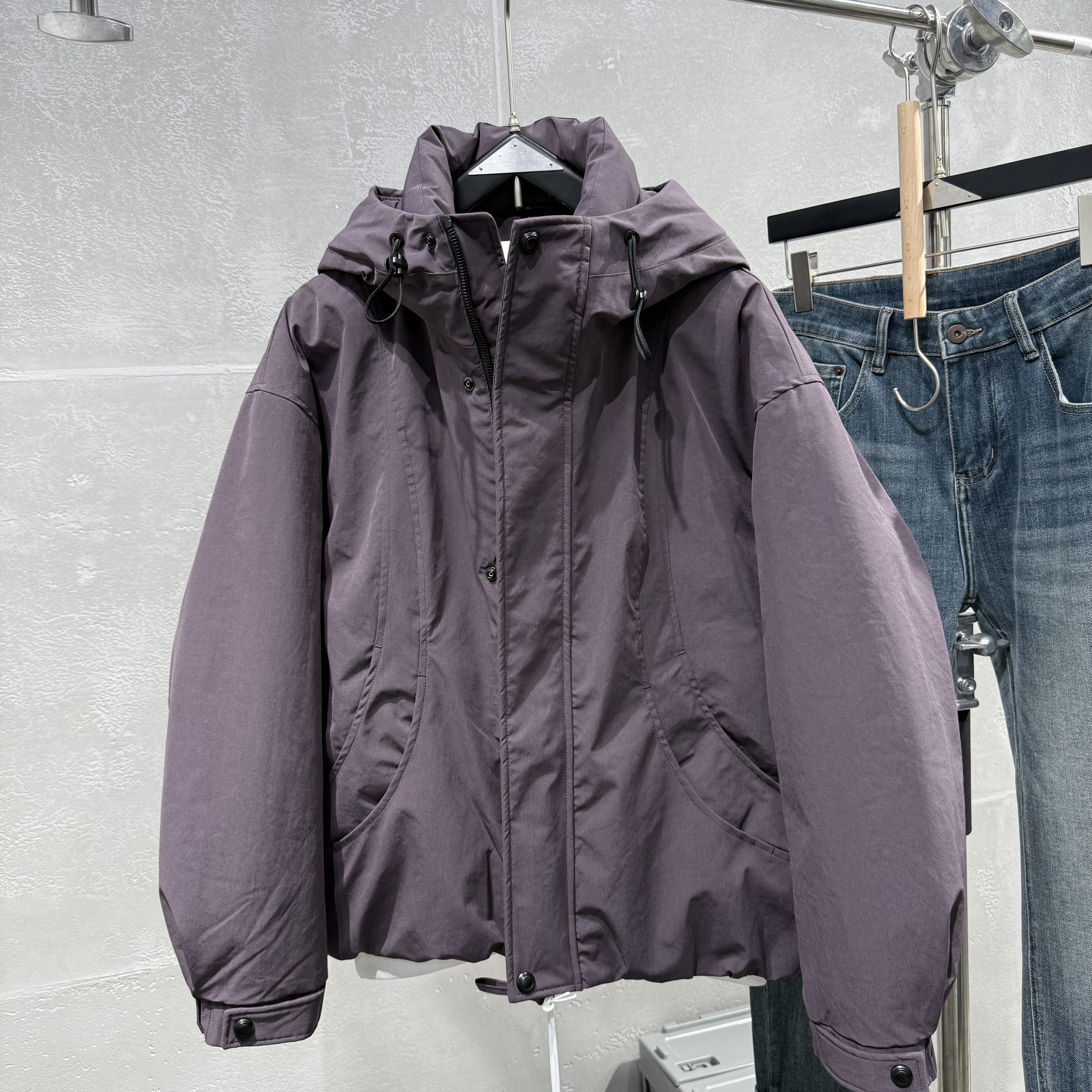 男90绒羽绒服连帽加厚保暖