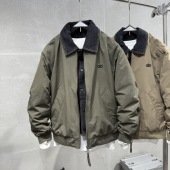 2025秋冬新款 男士 羽绒服翻领假两件保暖夹克流行青年宽松外穿上衣