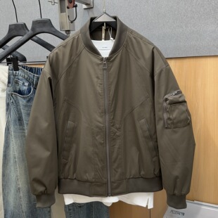 男士秋冬新款加棉夹克棒球服时尚休闲百搭青年流行短款机车服棉衣