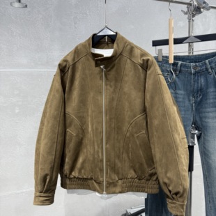 90绒夹克上衣防风 立领羽绒服麂皮绒保暖潮流痞帅实体同款 男士 冬季