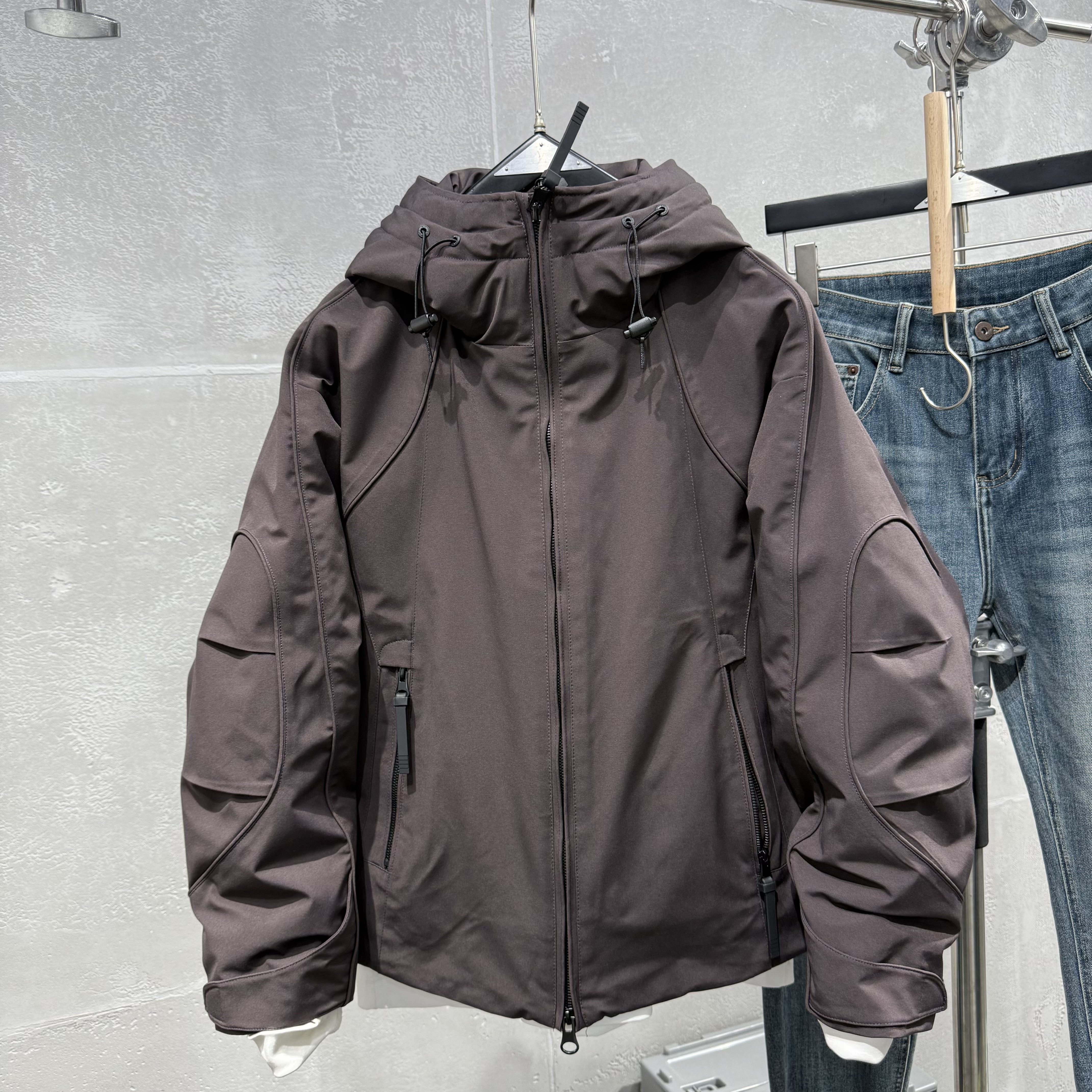 90白鸭绒连帽工装羽绒服男士冬季新款潮牌宽松加厚保暖冲锋衣外套