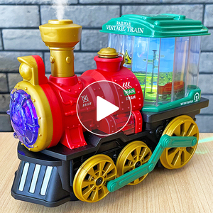 婴儿玩具电动喷雾小火车汽车儿童0一1岁2-3男孩4女孩5宝宝6小孩子