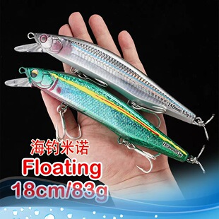 18cm83g浮水路亚饵假饵钓饵鲅鱼马鲛海狼大克重海钓拖钓大米诺饵