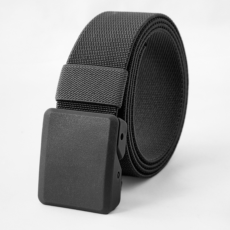 青年腰带非金属防过敏松紧帆布皮带简约休闲尼龙弹力百搭军训户外