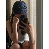 小设计 宅女同款 蝴蝶结棒球帽大头围圆脸显脸小韩系简约百搭鸭舌