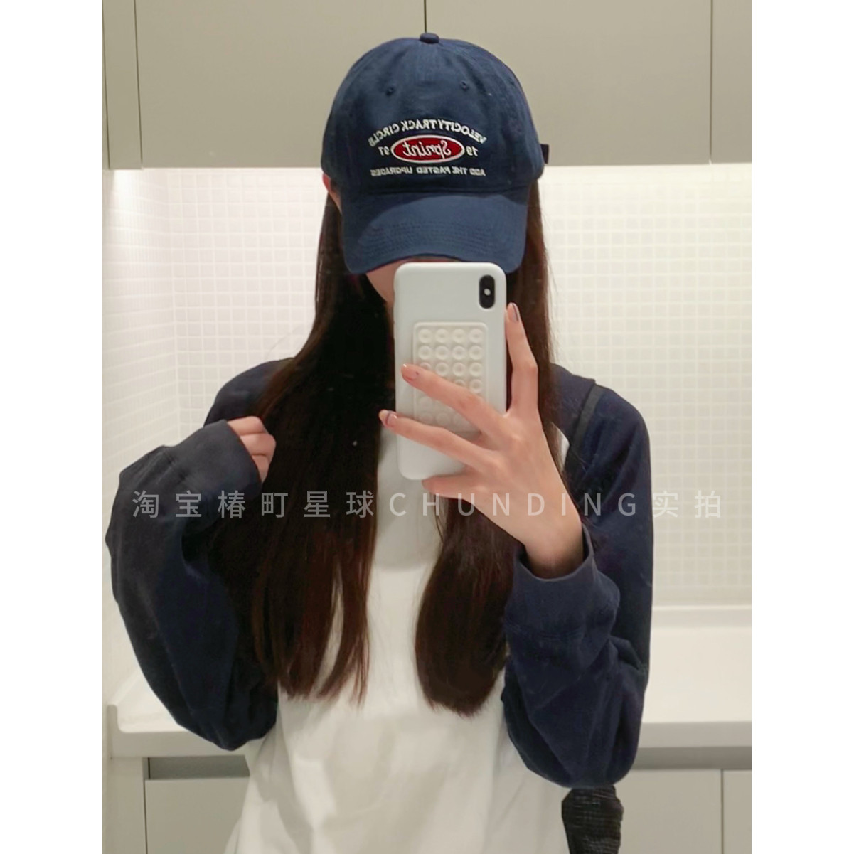 复古学院风美式字母刺绣棒球帽2026新款韩系百搭大头围鸭舌帽子女