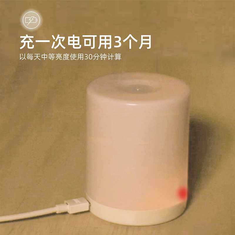 led床头小夜灯停电备用应急灯起夜宝宝护眼婴儿喂奶卧室充电睡眠