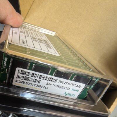 议价Apacer宇瞻512MB SOD DDR PC3200 C