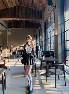 越韩小鱼富家千金裙 复古名媛生日公主贵气财阀千金小香风套装裙