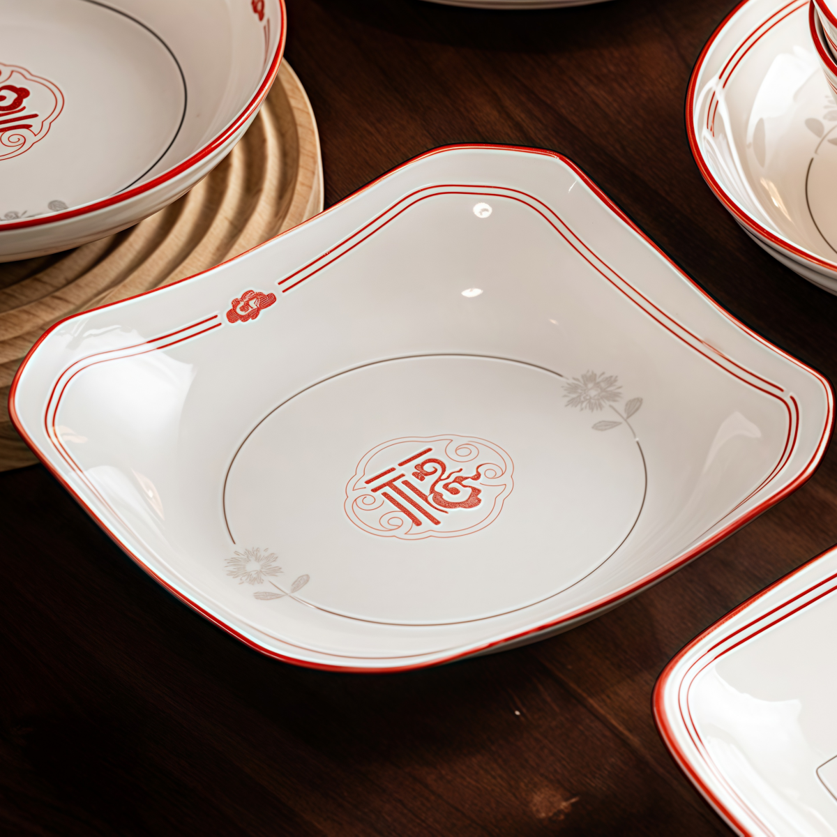 景德镇餐具套装餐具套装2025新款高级感餐具餐盘方盘装菜盘子家用,餐饮具,盘,淘宝优惠券,粉丝福利购,淘宝优惠卷