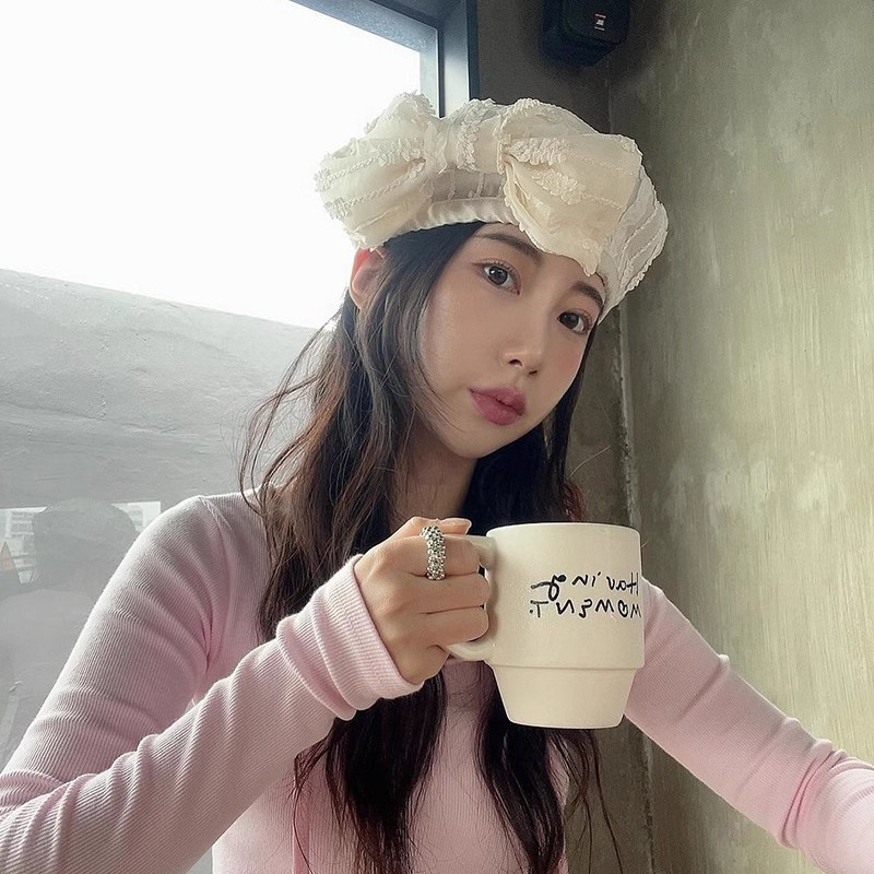 韩国订单设计师款春夏蝴蝶结贝雷帽时尚搭配潮流帽子女2025新款