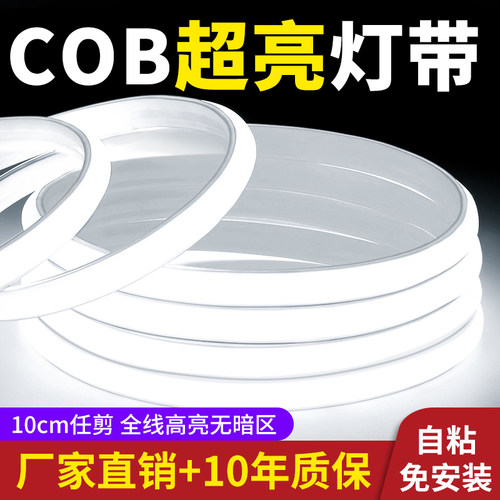 白光灯带吊顶家用超亮220v