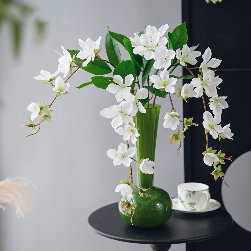 3D打印垂丝茉莉花仿真花海棠花垂钓假花家居软装造景装饰道具摆件图片