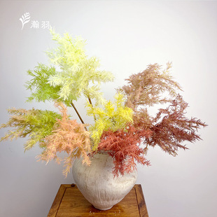 工厂店INS风仿真黄栌迷雾花絮状个性婚庆花艺设计软装摆件装饰花