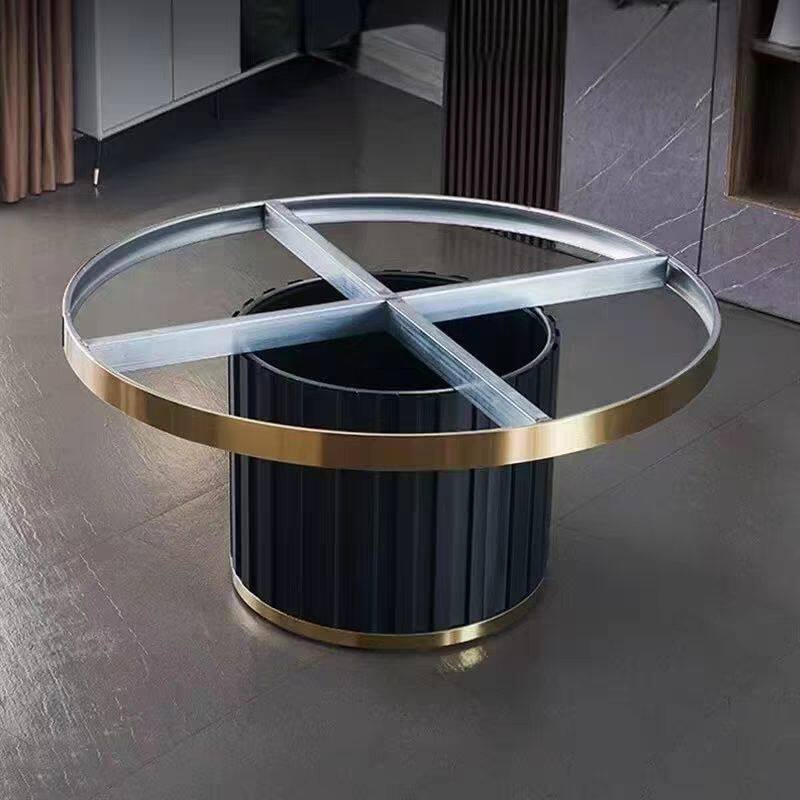 奢石餐桌腿支架大理石圆桌底座圆形岩板不锈钢桌子腿家用圆桌支撑