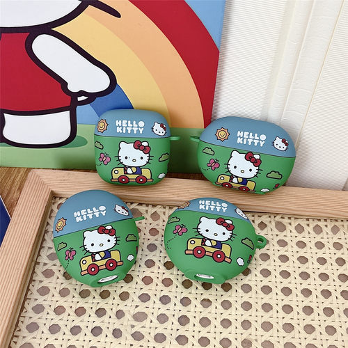 卡通KT猫适用华为无线蓝牙耳机保护套Freebuds4/5i/6i/7i/por/pro2/pro3/pro4/pro5/se2/SE3/FreeCIip2