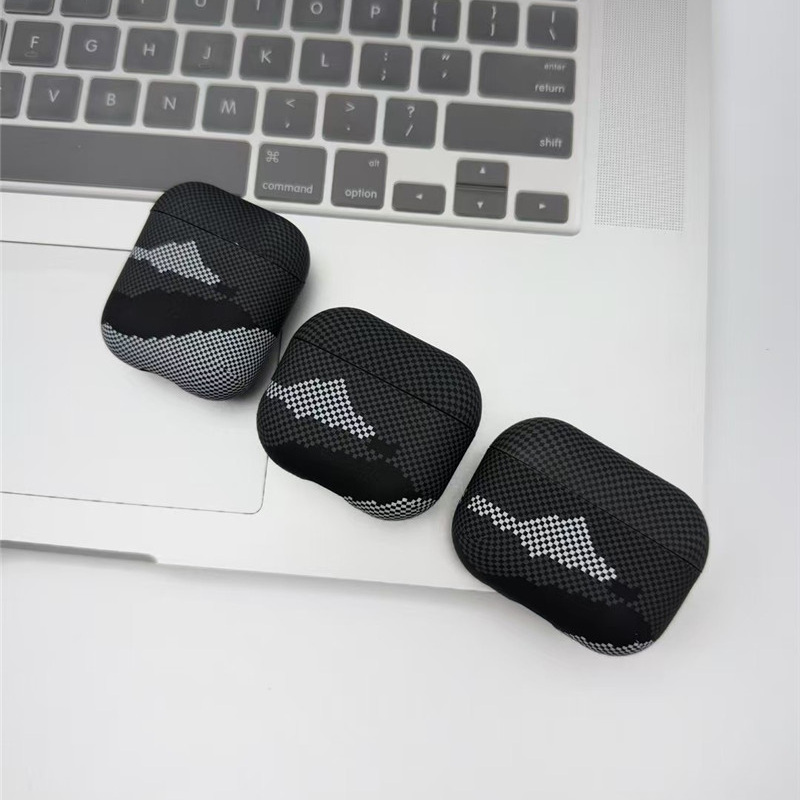 山峰星河高级感碳纤维纹AirPods1/2/3/4/5代苹果无线蓝牙耳机保护套pro2/3软壳