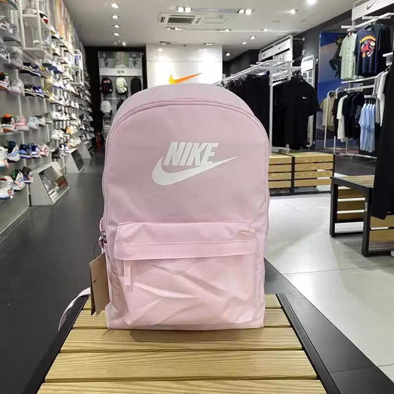 耐克双肩包女初中粉色女生旅行背包中学生大学生大容量nike书包
