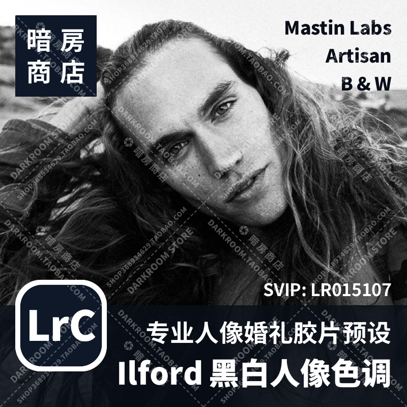 Artisan B&W 艺术黑白色调 Mastin Labs 暗房商店婚礼人像预设