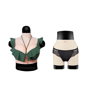 虹瑕男用cd变装特大义乳假胸假乳房女装短款套装特惠组合款式