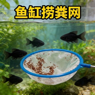 鱼缸捞粪网高密度纱网兜鱼苗丰年虾卵水蚤鱼龟粪便细眼网孔鱼捞网