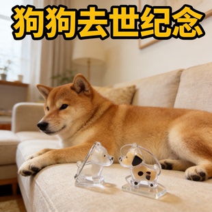 狗狗离世纪念透明小狗毛收纳吊饰钥匙扣收集器胶囊挂件柴犬泰迪