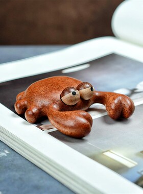 螃蟹 乌檀木按摩器手持式面部护理礼物提拉下颌线