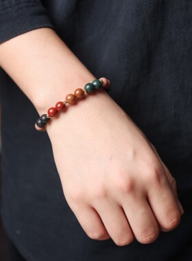 五行合香珠手串中药手串古法天然五方真气香手链饰品道家单圈佛珠