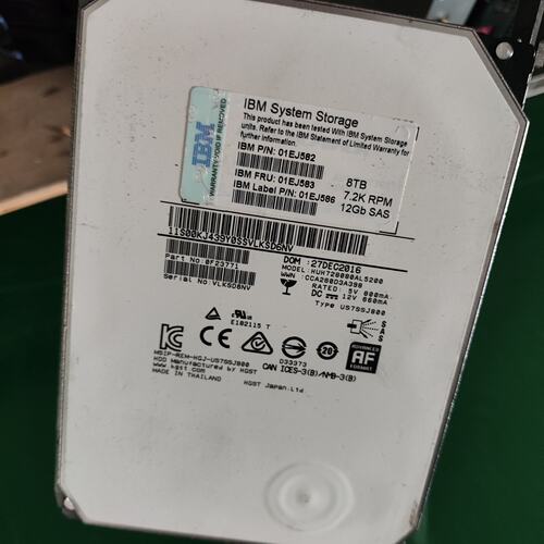 议价IBM 01EJ583 V3700 V2 8T 7.2K 1可维修