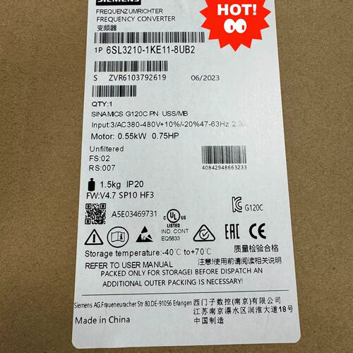 议价变频器6SL3210-1KE11-8UB2 0.55K可维修