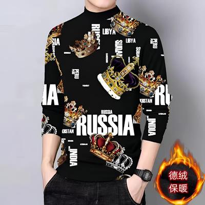 德绒保暖打底衫男士秋冬季新款