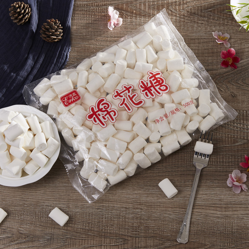 伊高棉花糖烘焙500g/袋白色原味做奶枣diy牛轧糖雪花酥原材料家用