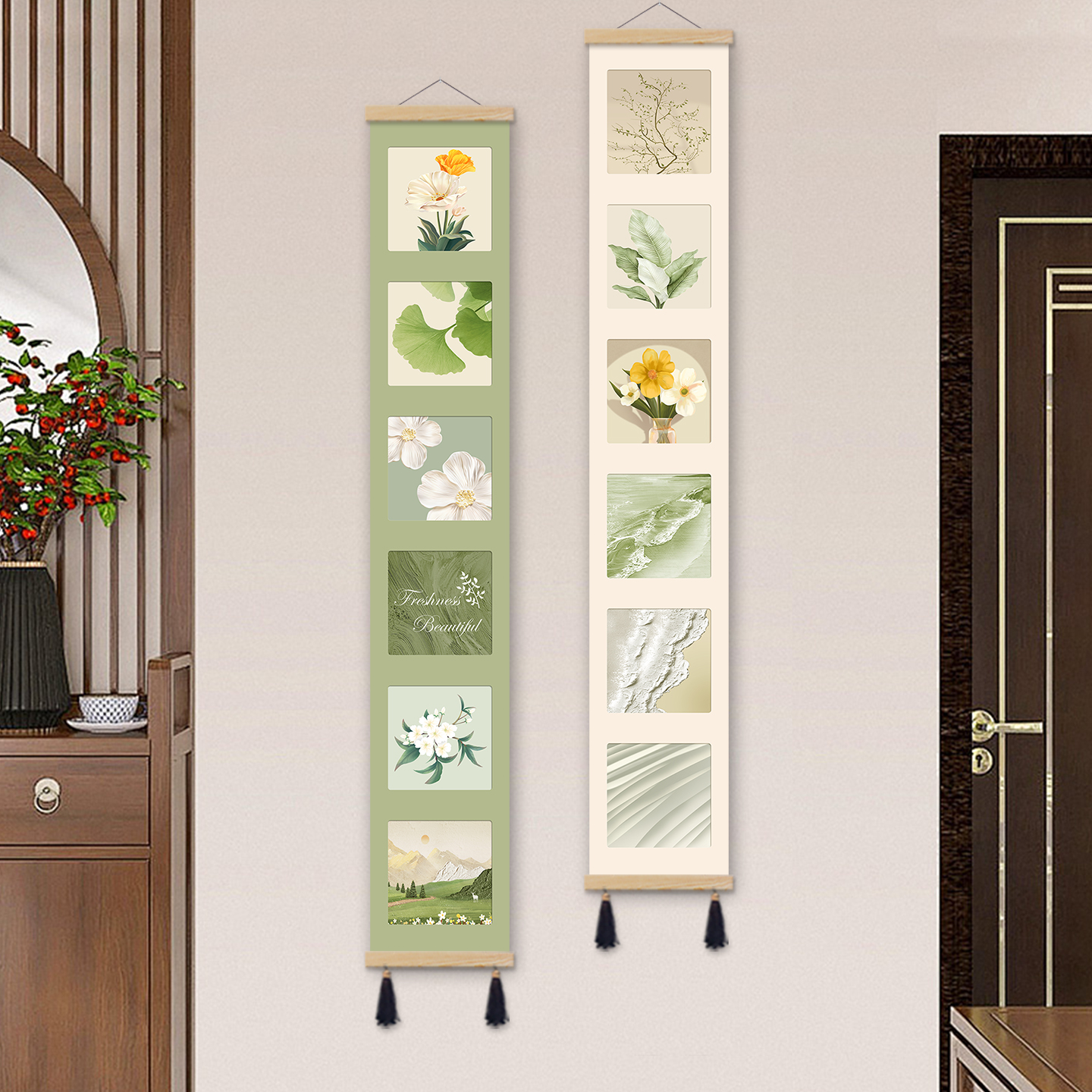 植物花卉装饰画客厅玄关过道餐厅卧室背景墙清新挂画简约壁画装饰