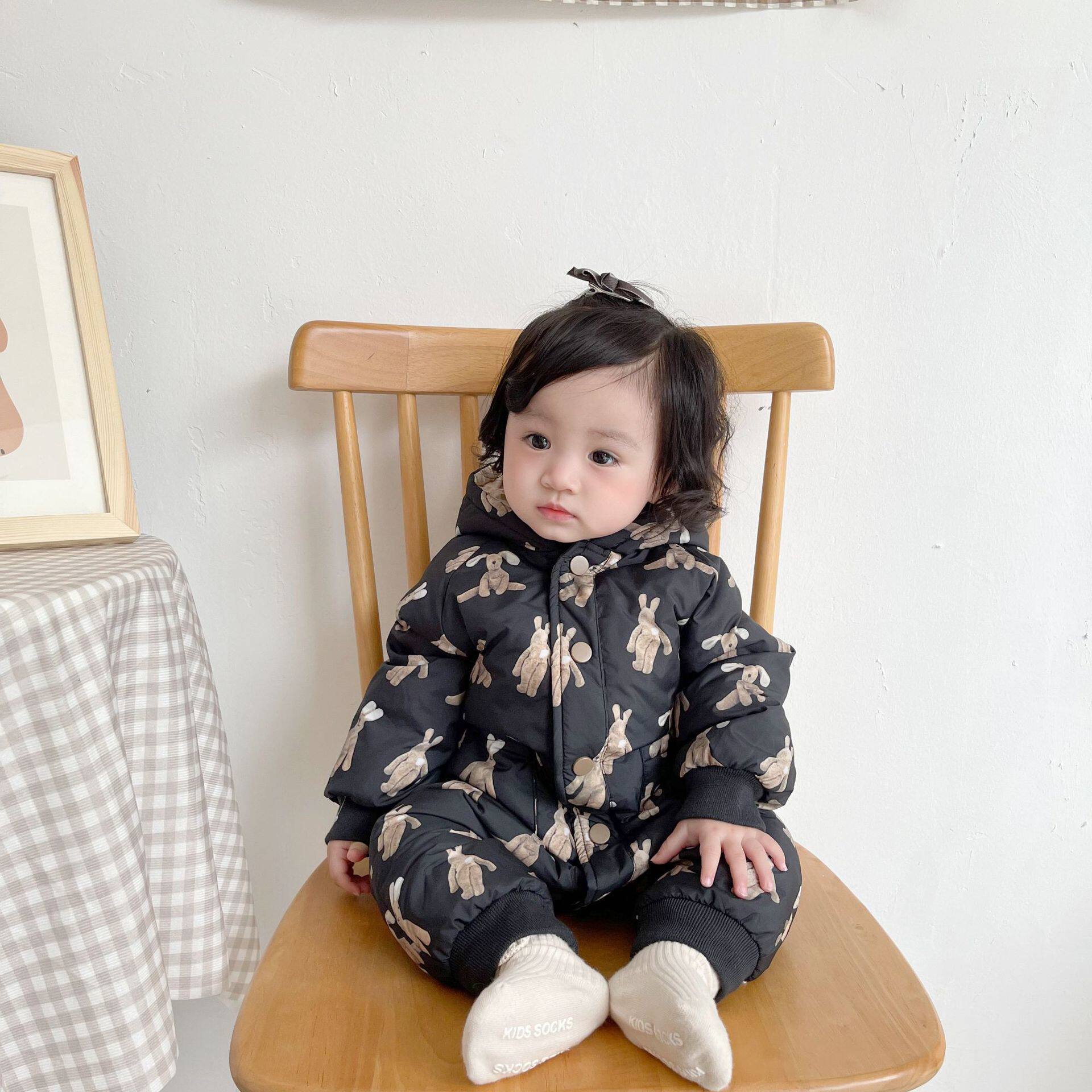 婴儿羽绒服冬季哈衣宝宝韩版外套