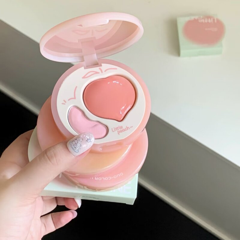 小奥汀桃子高光膏双效亮泽立体高光盘哑光面部提亮凹陷持光更持久