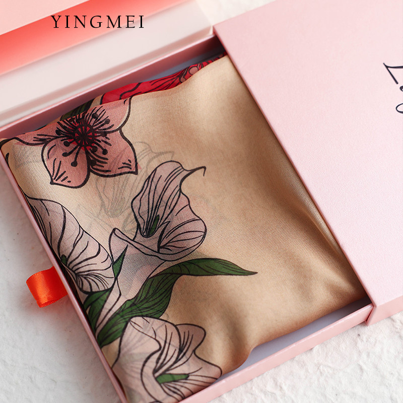 盈妹春夏围巾田园风女真丝丝巾