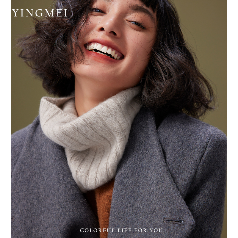 盈妹简约经典山羊绒围脖保暖防寒