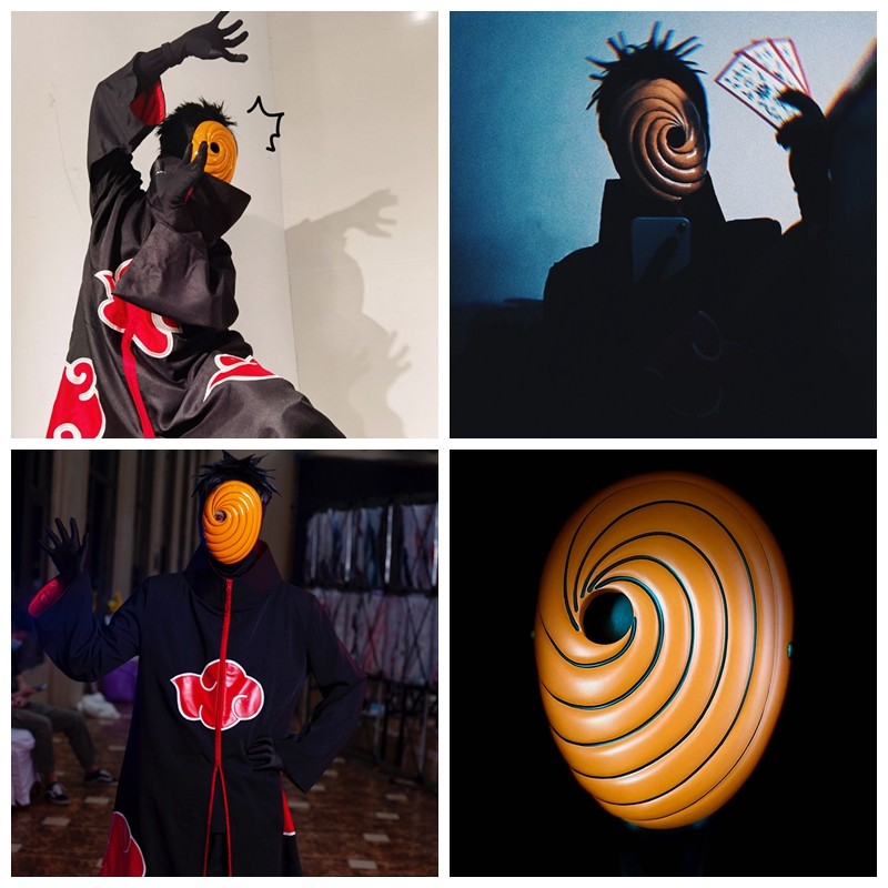 火影忍者面具宇智波带土面罩儿童cos服万圣节道具舞会动漫周边