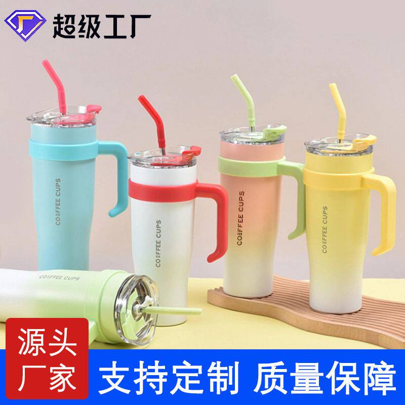 热卖304双层真空不锈钢超大号保温杯大容量车载杯少女咖啡杯特大