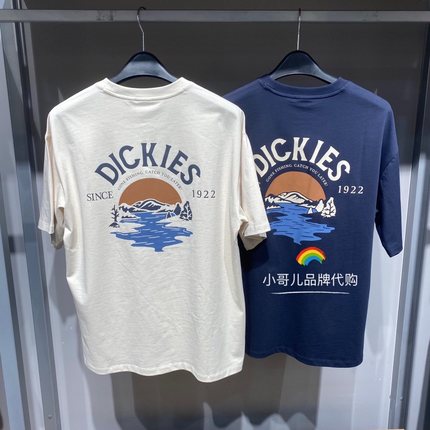 速发Dickies迪凯斯2024夏男式圆领印花短袖T恤DK013085