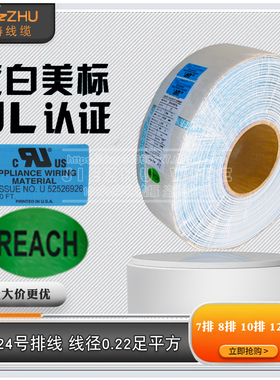 UL2468蓝白排线  24AWG 7P8P10P12P国标线美标线UL认证环保