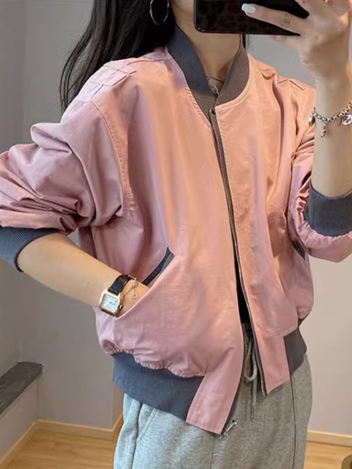 棒球服外套女炸街高级感2025秋季新款休闲时尚小个子短款夹克上衣