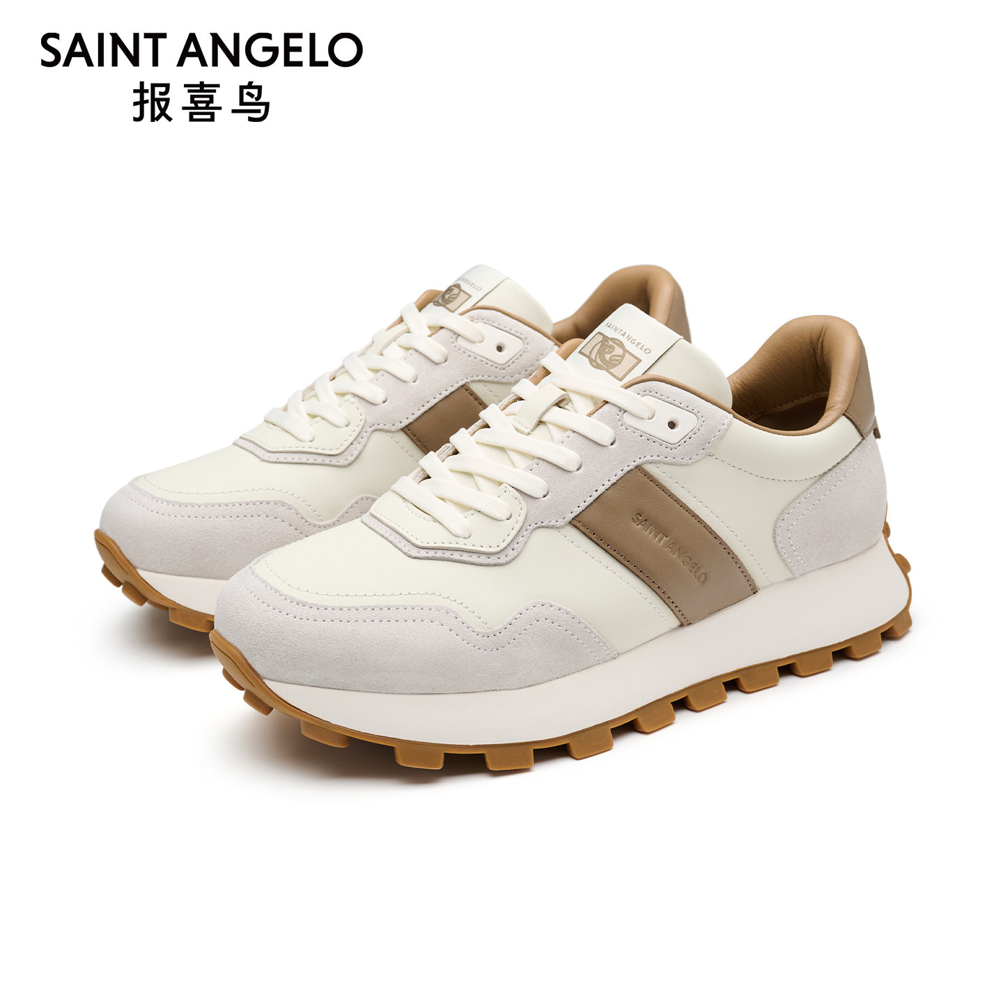 【商场同款】报喜鸟春秋新款男士休闲板鞋反绒真皮防滑百搭男鞋